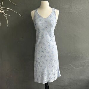 Petite Sophisticate Blue Floral Dress